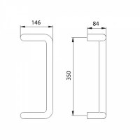 maniglione in nylon zancato disegno tecnico